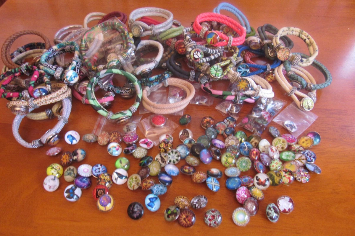 Bracelets with interchangeable snaps sale