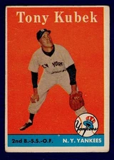 Tony Kubek 1958 Topps #393 New York Yankees Ex 16057