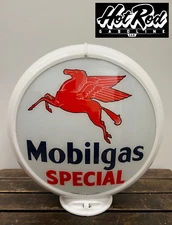 MOBIL Mobilgas Special Reproduction 13.5" Gas Pump Globe - (White Body)