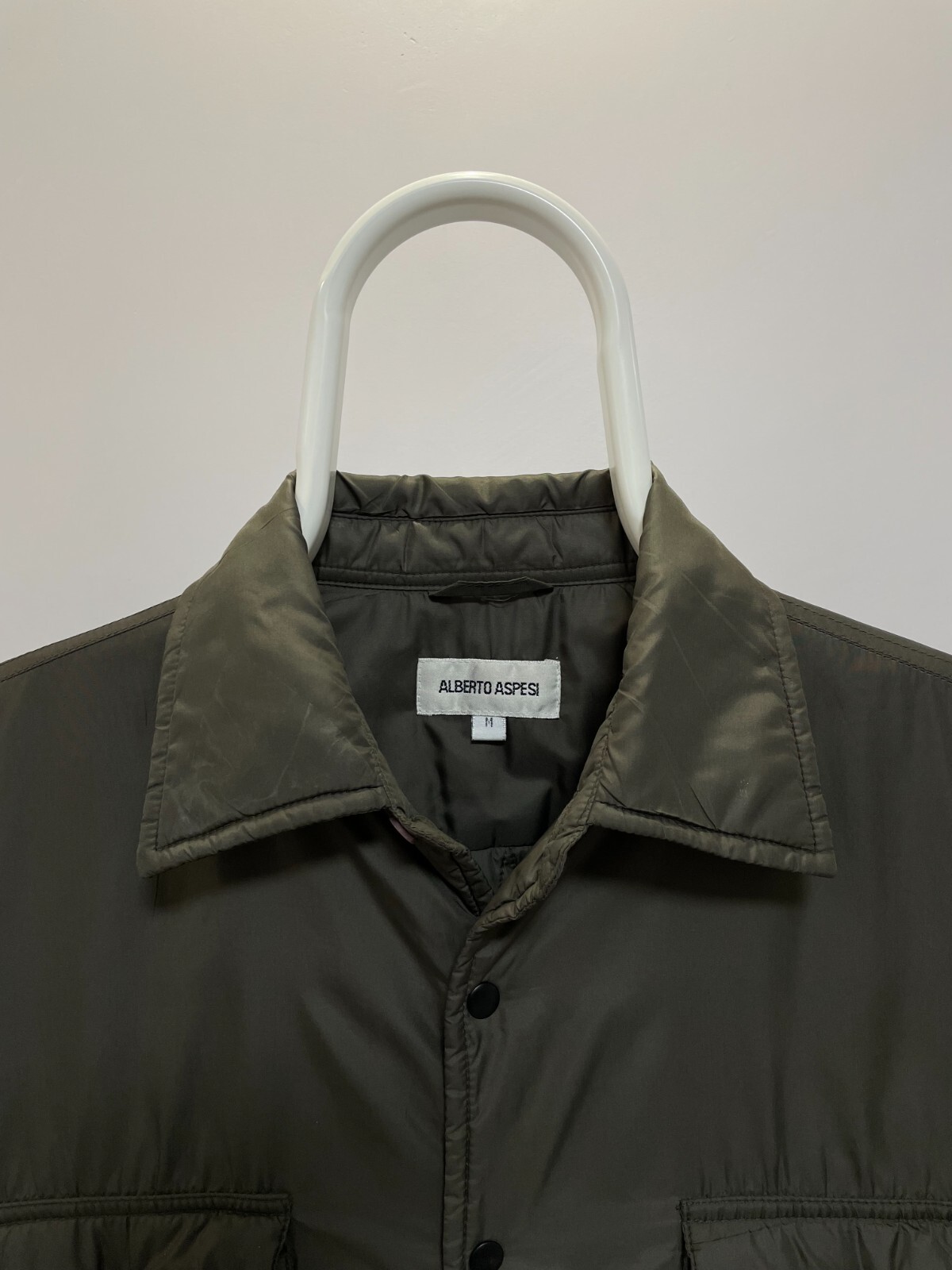 ALBERTO ASPESI Vintage Nylon Shirt Jacket Overshirt Lightweight Italy Men's Sz M eBay