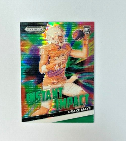 2024 Prizm Draft Picks Instant Impact DRAKE MAYE RC Green Pulsar 11/25 SSP