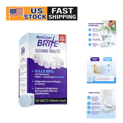 120 Retainer Cleaner Tablets for Invisalign, Mouthguard & Night Guard Freshness