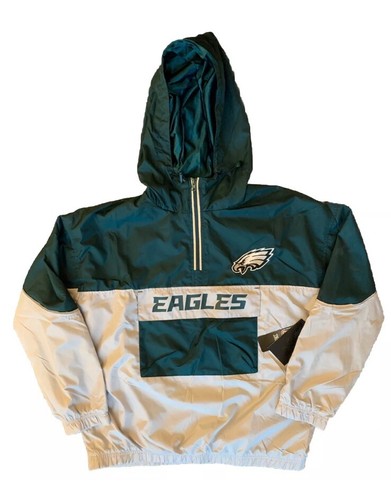 Philadelphia Eagles Midnight Green Pullover Jacket 1/4 Zip NFL -Size Large L NWT