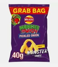 Walkers Monster Munch Pickled Onion Snacks Full Case 30 x 40g