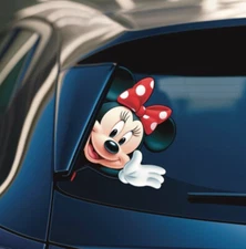Minnie Mouse Window Peeker Vinyl Sticker Decal Disney Car Cute Minnie Mouse