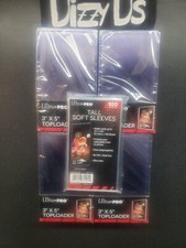 100 Ultra Pro 3 X 5 Ultra Clear Toploaders 4 Packs of 25  Tall Soft Sleeves