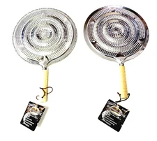 2 pk  Flame Tamer Stovetop SIMMER Ring Aluminum HEAT Diffuser Gas Electric Range