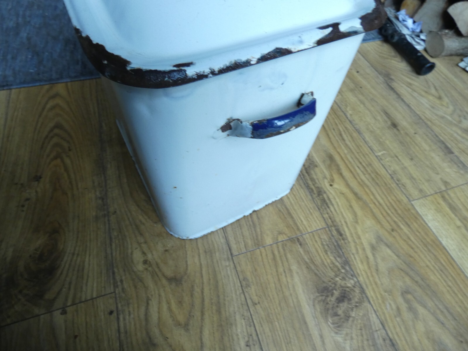 Vintage Enamel Bread Bin eBay