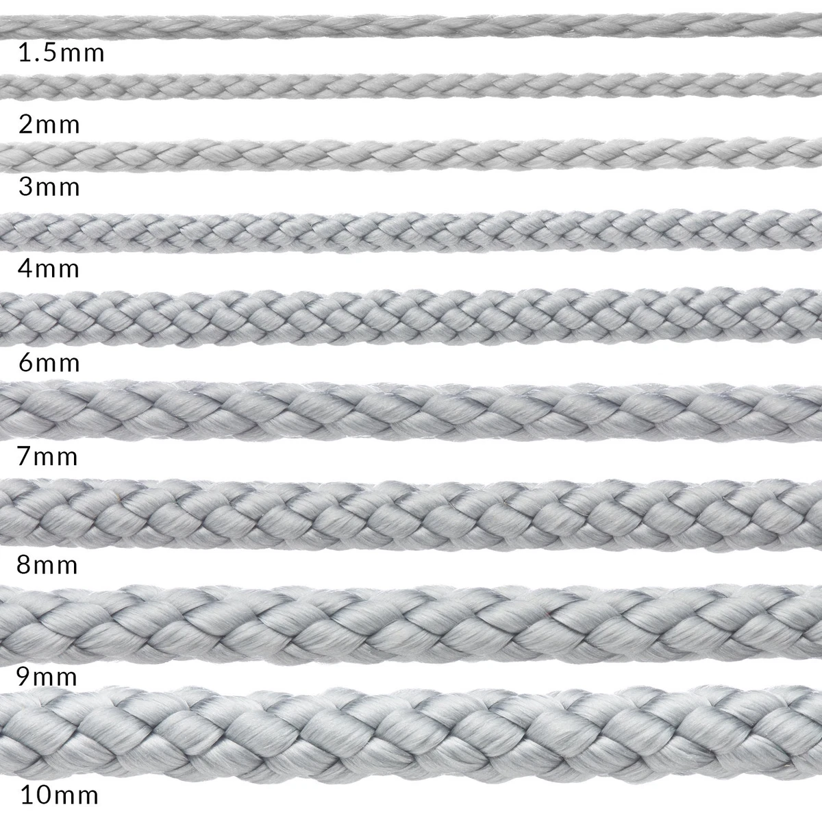 GREY SILVER POLYPROPYLENE ROPE POLY CORD STRONG STRING CAMPING SAILING  YACHT