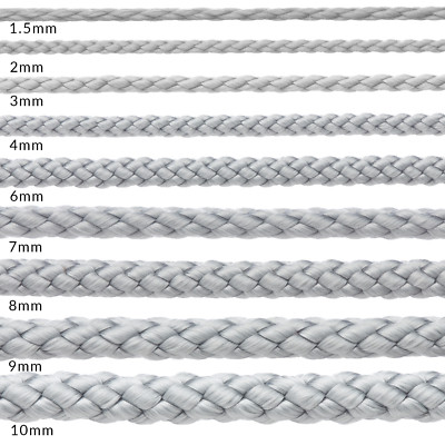 GREY SILVER POLYPROPYLENE ROPE POLY CORD STRONG STRING CAMPING SAILING ...