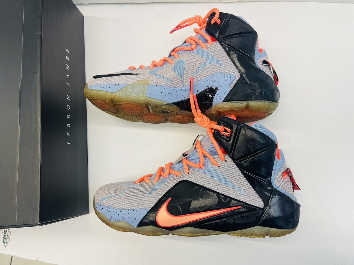 2014 Nike Lebron XII Orange/Black Basketball Shoes 684593  display picture 3
