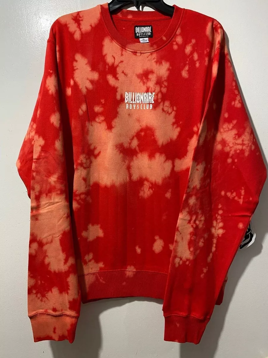 Billionaire Boys Club BBC Straight Font Crewneck Bleach Tie Dye Sweatshirt