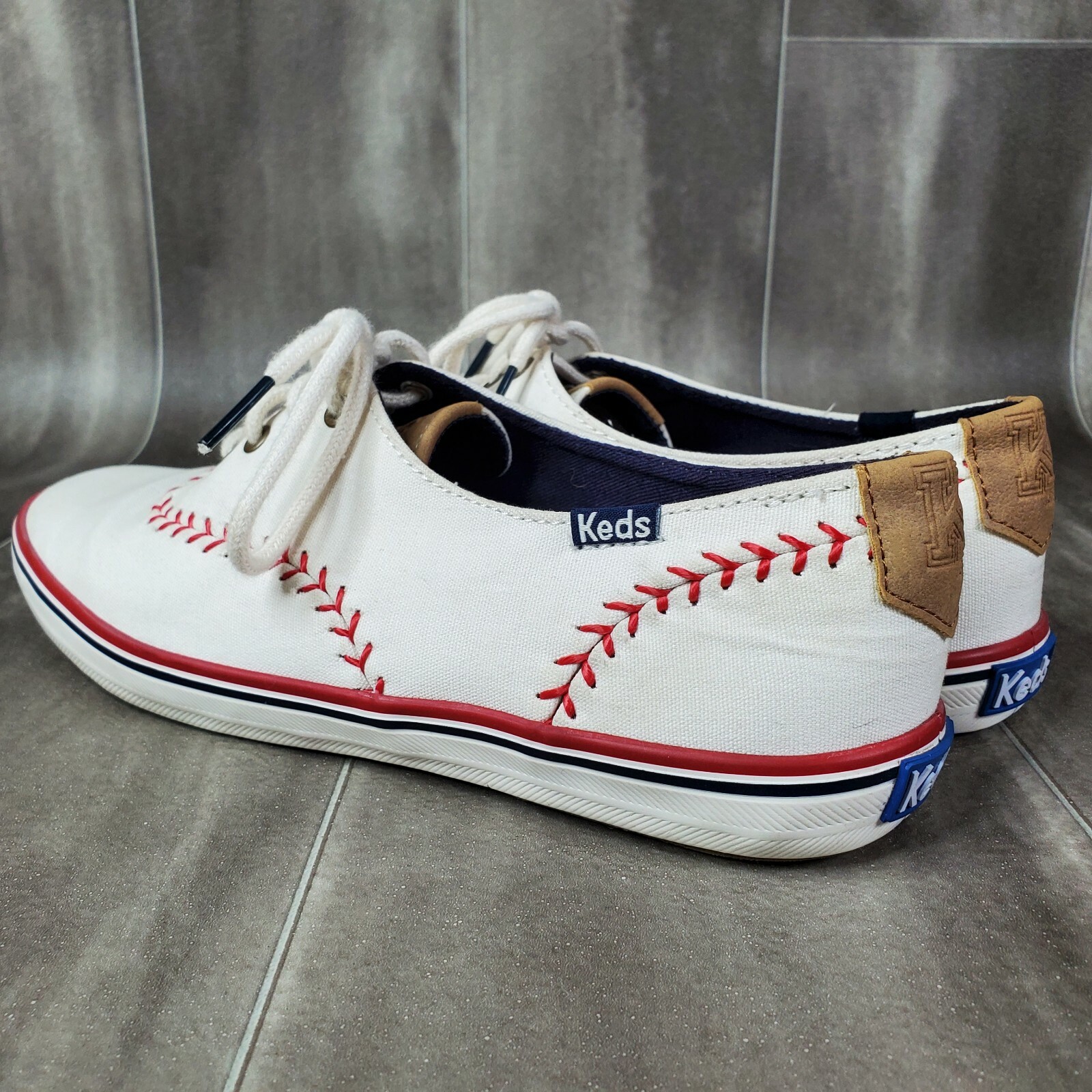 Keds Champion Pennant Womens 6.5 M Canvas Sneakers Ba… Gem