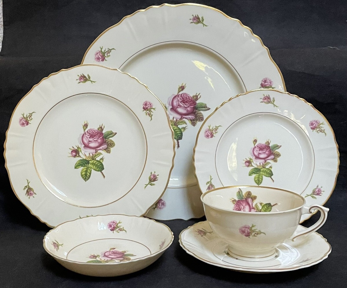  PROVINCIAL プレート 27cm 6枚SET 6 Piece Place Setting Syracuse VICTORIA Rose China Federal Shape