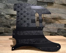 Black American Flag Textured Pickguard Fender Telecaster / Esquire  - USA