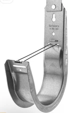 Networx 4” Ceiling Mount Galvanized Steel Cable Support J Hook & Retainer Clips
