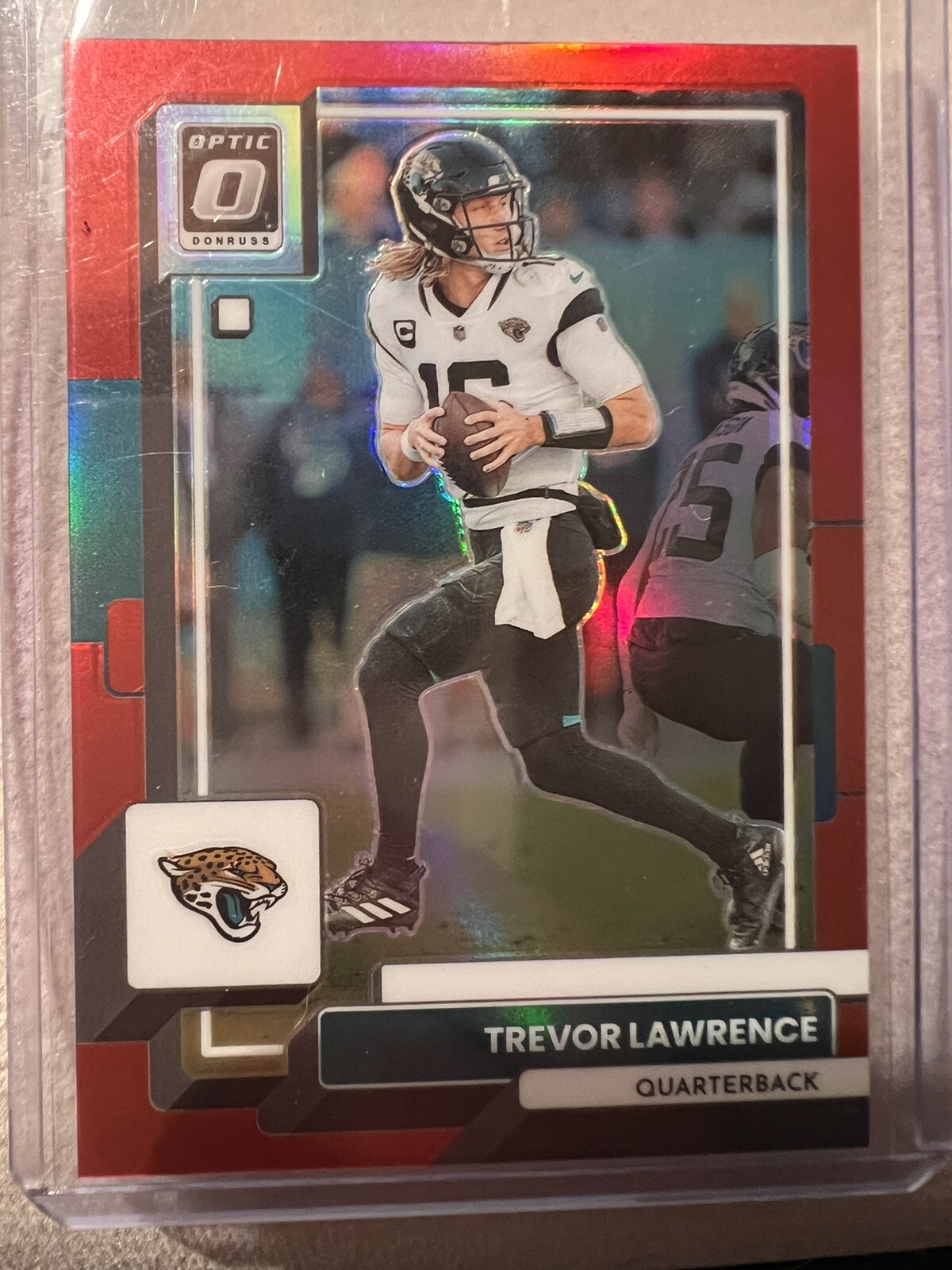 TREVOR LAWRENCE /99 JAGUARS RED PRIZMS #88 2ND YEAR 2022 DONRUSS OPTIC