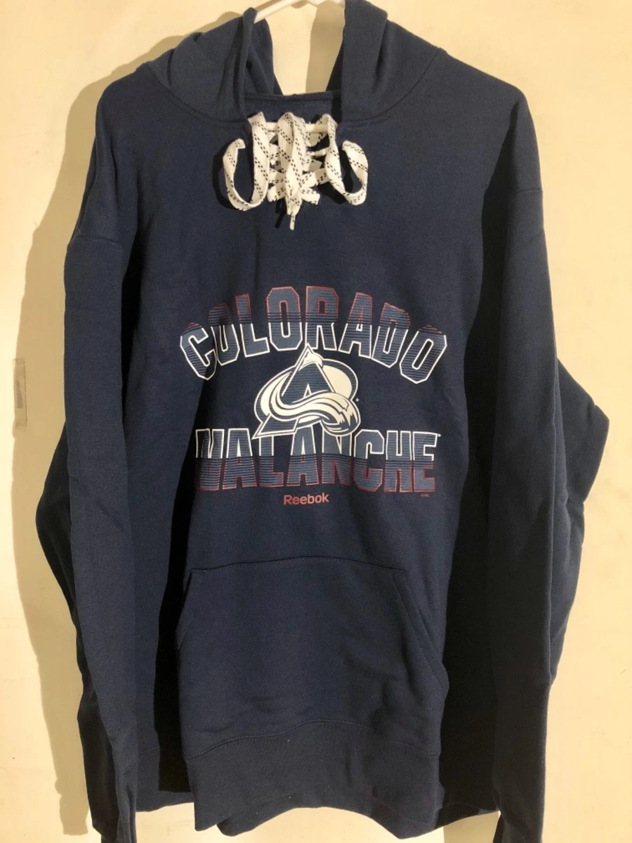 Men's Colorado Avalanche CCM Navy Pullover Jersey - Hooded Sweatshirt