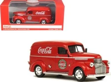 1945 Panel Delivery Van Coca-Cola Red 1/43 Diecast Model by Motorcity Classics