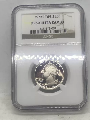 1979 S Type 2 Proof Washington Quarter! Graded PF 69 Ultra Cameo by NGC!