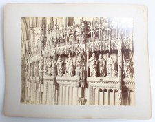 8X11 ALBUMEN PHOTO OF STUNNING CHARTRES CATHEDRAL INTERIOR - CHARTRES, FRANCE