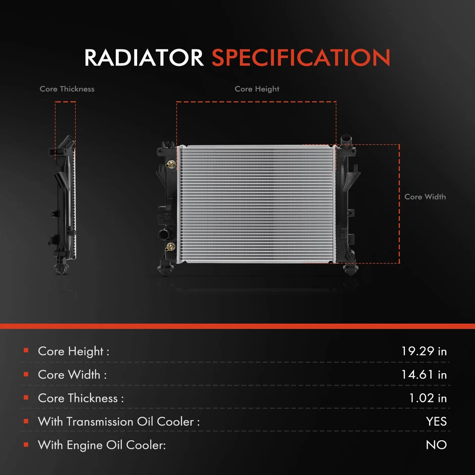 Radiador con enfriador de aceite de transmisión para Pontiac Solstice 06-09 Saturn Sky 07-10 Foto 2 de 4