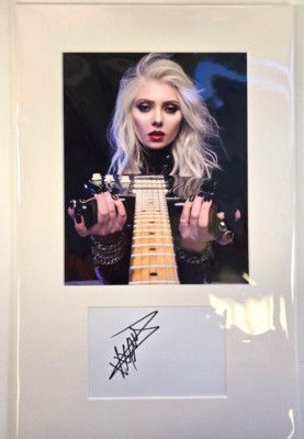 Taylor Momson Pretty Reckless HAND SIGNED mounted autograph with cert 18 x 12''