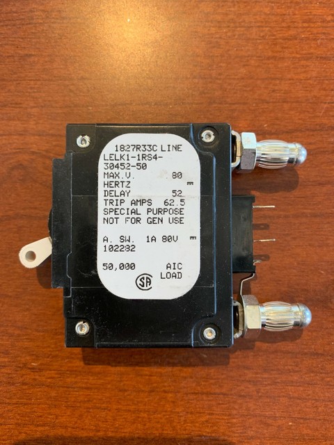 AIRPAX LELK1-1RS4-30452-50 50A Bullet Circuit Breaker for sale online