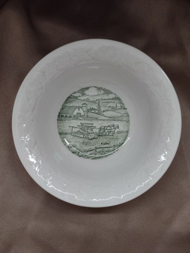 Pastoral by Homer Laughlin Bowl 5.75” Wide Farm Country Horses Barn - Picture 4 of 4
