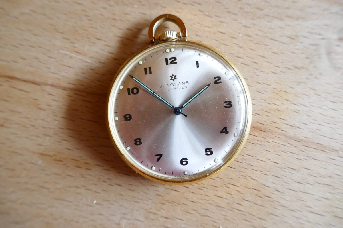 Pocket Watch Taschenuhr Junghans Gold Pocket Watches Junghans