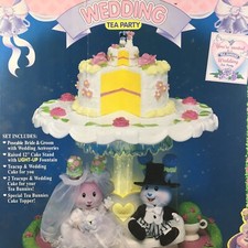  190 NRFB Vintage Kidsview Tea Bunnies Light Up Wedding Tea Party Factory Sealed