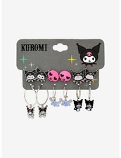 KUROMI Earrings SET Hoop Stud NEW OFFICIALLY LICENSED Hello Kitty