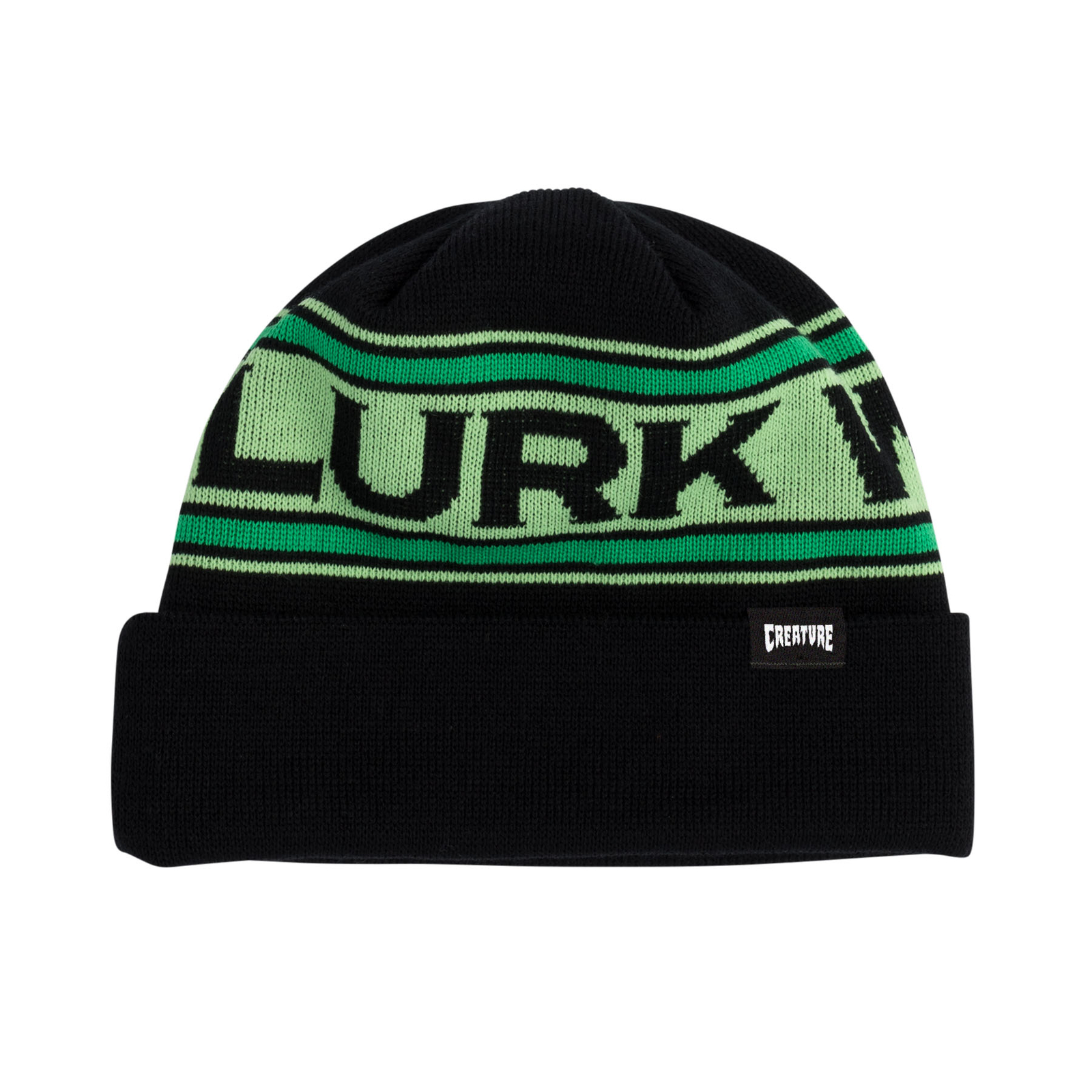 Creature LURK WITH US Long Shoreman Skateboard Beanie BLACK