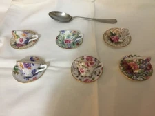 Miniature Bone China Cups And Saucers