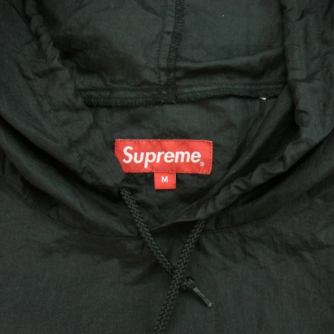 Felpa con cappuccio Supreme 16SS nylon impacchettabile logo poncho nero M usata LIFE 0