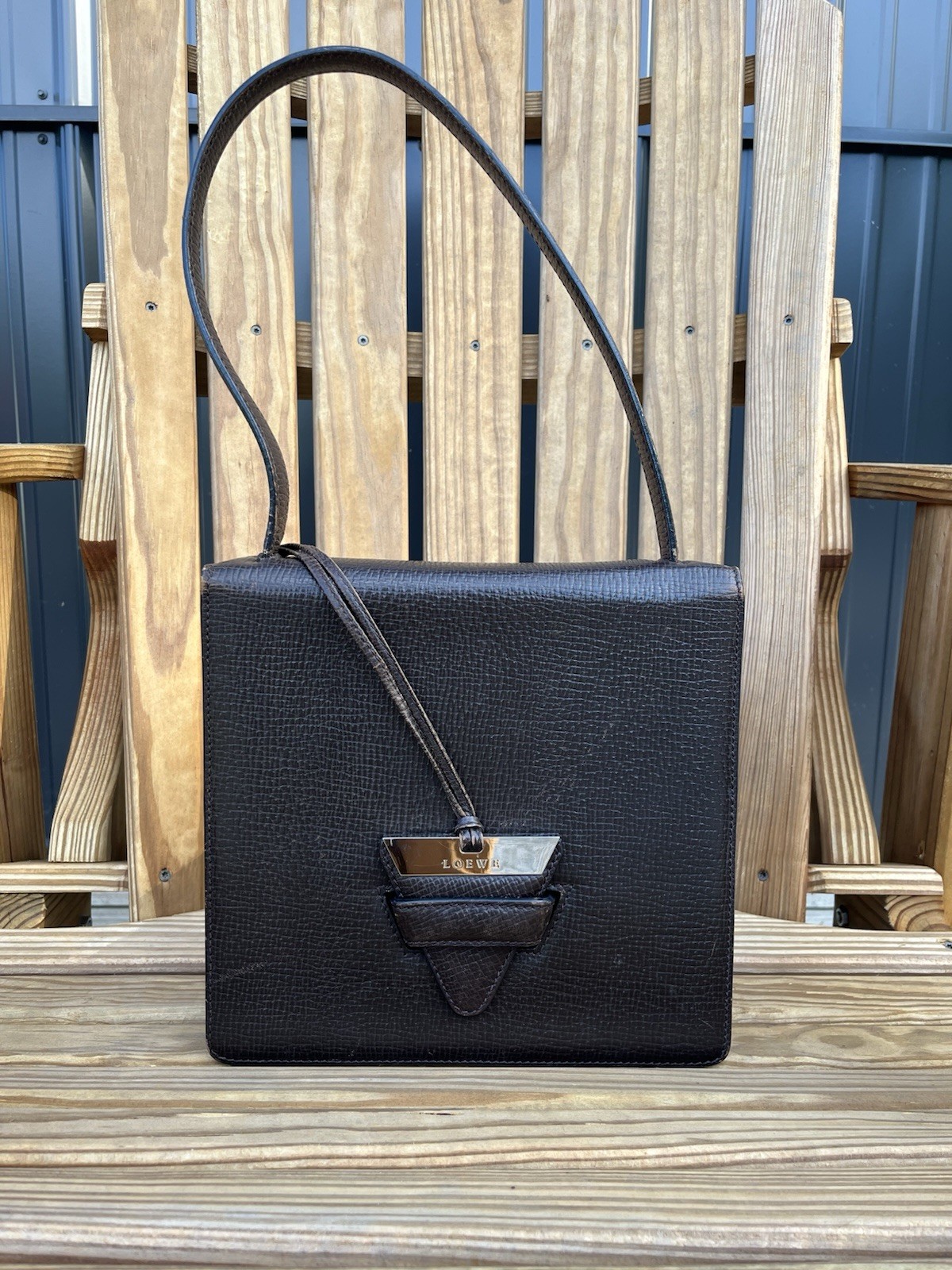 ¡¡Baja de precio!! Bolso Loewe Barcelona marca de lujo cuero marrón precio de venta sugerido por el fabricante de más de $2,000