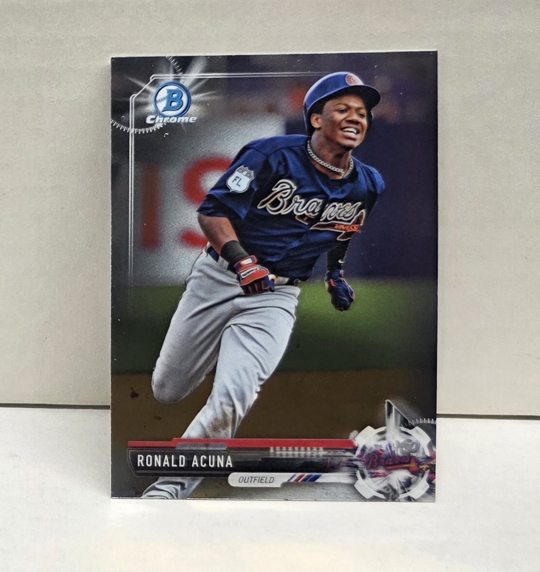 RONALD ACUNA JR 2017 Bowman Chrome Draft #BDC-39 ~ Braves