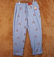 PERRY ELLIS Pajama Pants Medium Grey Penguin Sleigh Snow Winter Sleepwear PJs