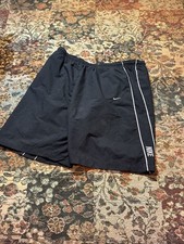 Nike Vintage Y2K Athletic Running Shorts With Mini Swoosh Black