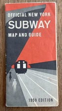 Vintage 1959 Edition - Official New York Subway Map and Guide