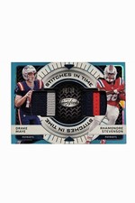 2025 Certified Drake Maye Rhamondre Stevenson - Teal - Stitches in Time /15