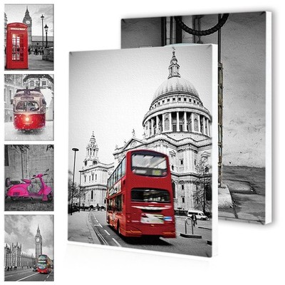 Gedruckte Leinwand Vintage British Urban Scenes Leinwand Wandbilder 30x40cm