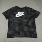 Nike T Shirt Mens Size 2XL Black Swoosh Casual Short Sleeve Adult *