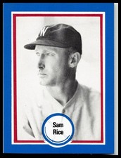 Sam Rice Washington 1976 Shakey's Baseball's HOF Card
