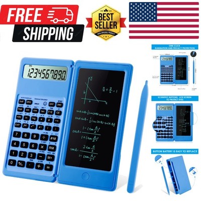 Scientific Calculators for Students, Blue Math Calculator with Notepad,10-Dig...