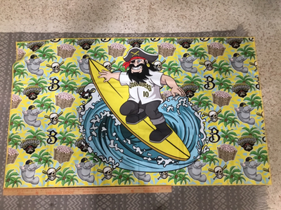 #ad Bradenton Marauders SGA Beach Towel 58 x 35 inch Yellow MLB Baseball Cotton NEW $12.99