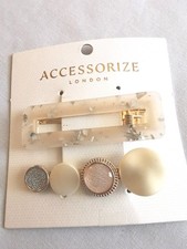 Image of Accessorize Hair Clips Notting Hill London New with Tags Set of 2 New Unused
