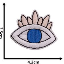 Small Embroidered Eyeball Applique - 1.5"x1.75"