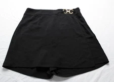I.N.C. International Concepts Women's High-Rise Wrap Skort MH7 Black Size 10