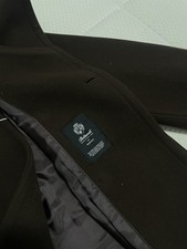 NWT MANGO MNG CHOCOLATE BROWN SHORT ITALIAN VIRGIN WOOL COAT SZ S